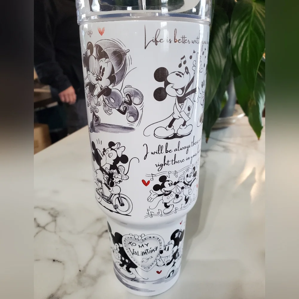 Mickey & Minnie Mouse Life is Better with you by my side 40oz Traveler Tumbler